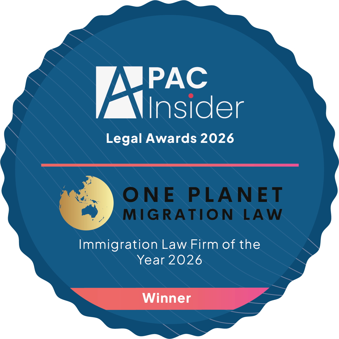 Jun26045_One Planet Migration Law_Legal Awards 2026_Winners Badge