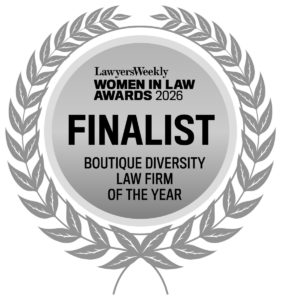 Lawyers Weekly Women in Law Awards 2026 finalist, Boutique Diversity Law Firm of the Year